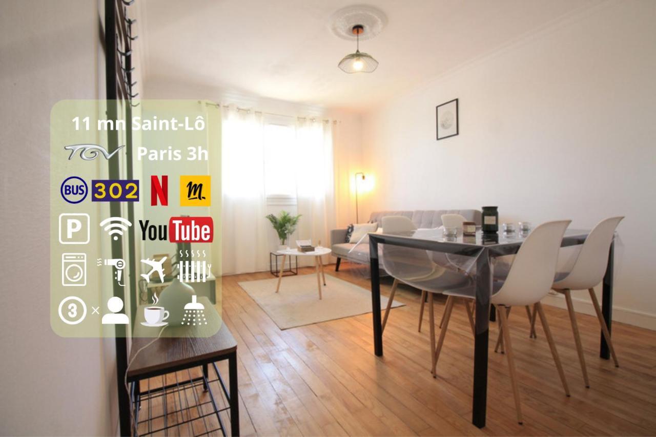 Lacolline-Ponthebert,Com - Appartement Entier Renove -Grand Parking Gratuit, Tout Equipe, Confortable, Netflix Et Amazon Prime Gratuits Et Illimites, Matelas Emma, Lave Linge, Vue Sur La Vallee, Rdc Pont-Hebert Exterior foto